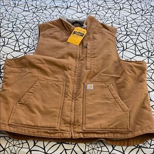 Carhartt Women’s Plus Tan Vest NWT Sherpa lining